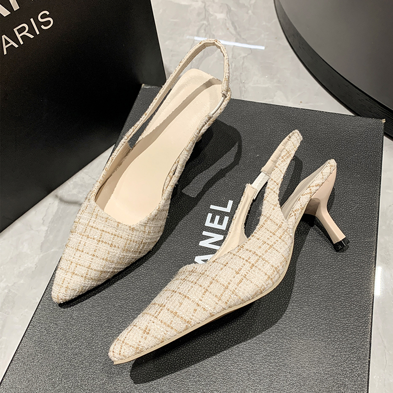 Women Shoes Brand - Brand Designer Slingbacks High Heels Pumps