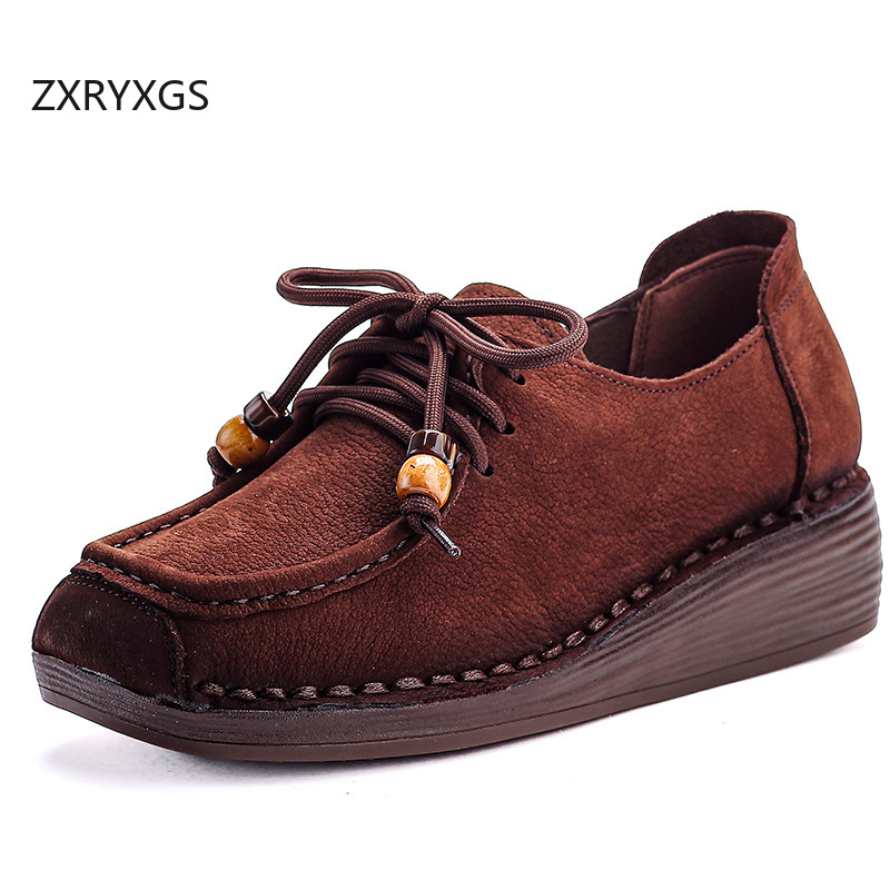 ZXRYXGS Top Layer Cowhide Squa - Women Shoes Size 4 In Cm のレビューと価格