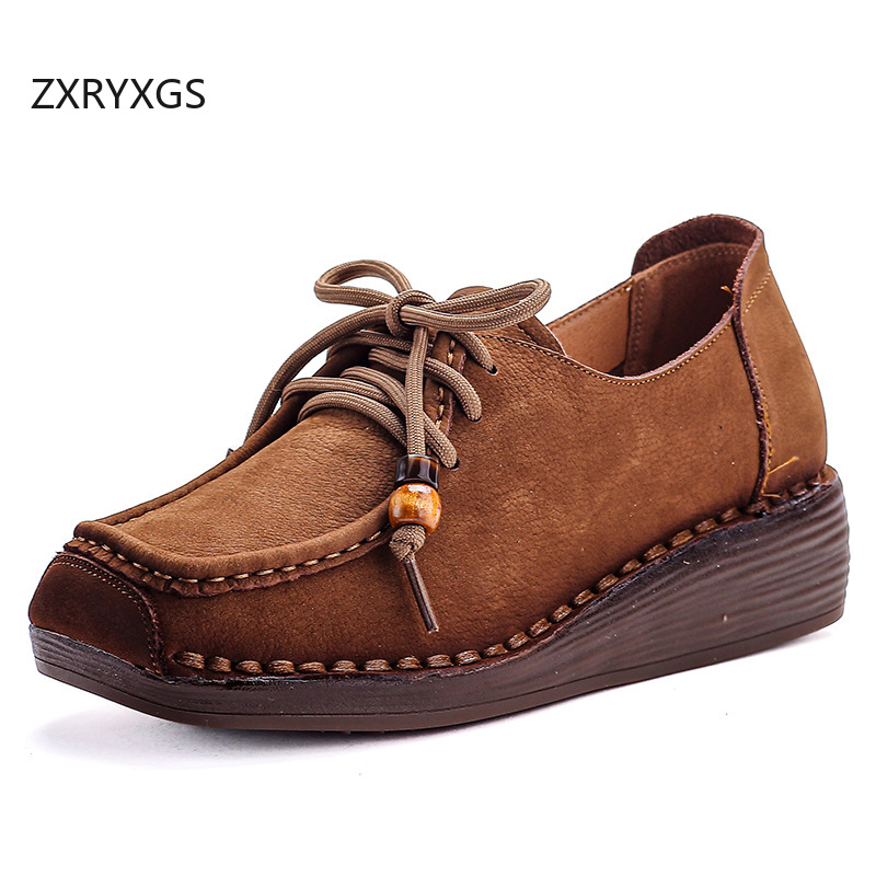 ZXRYXGS Top Layer Cowhide Squa - Women Shoes Size 4 In Cm のレビューと価格