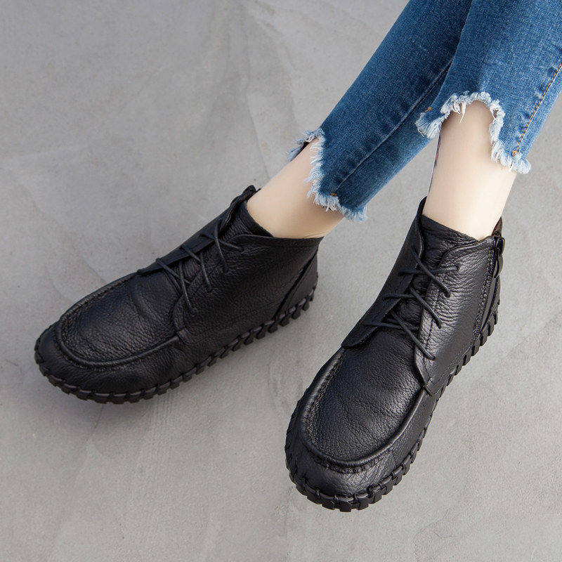 Real Leather Boots Women's Aut - Women'S Shoes Big Feet のレビューと価格