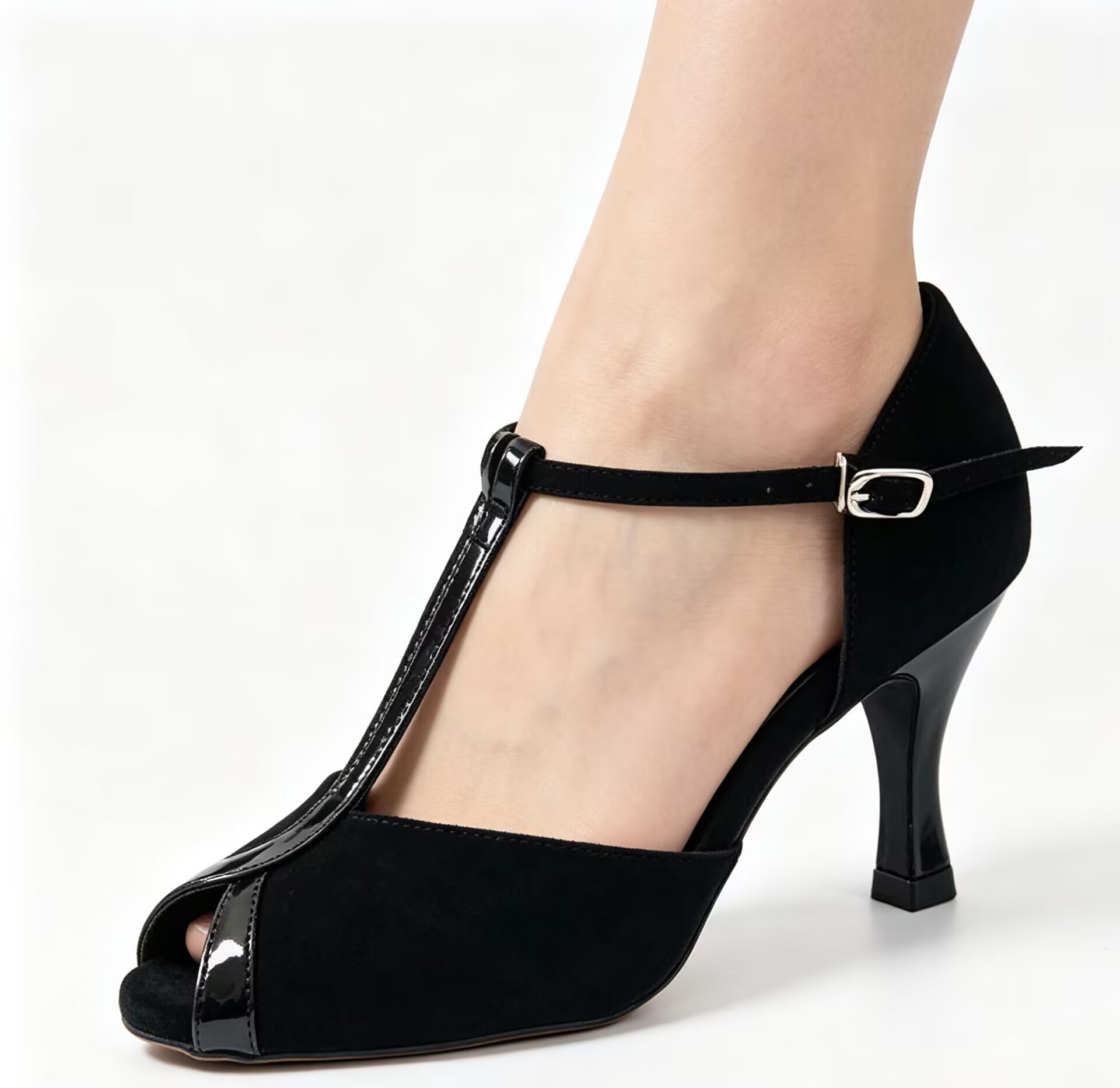 Evkoodance Black Or Tan Pu Lat - Women Shoes Size 4 In Cm のレビューと価格