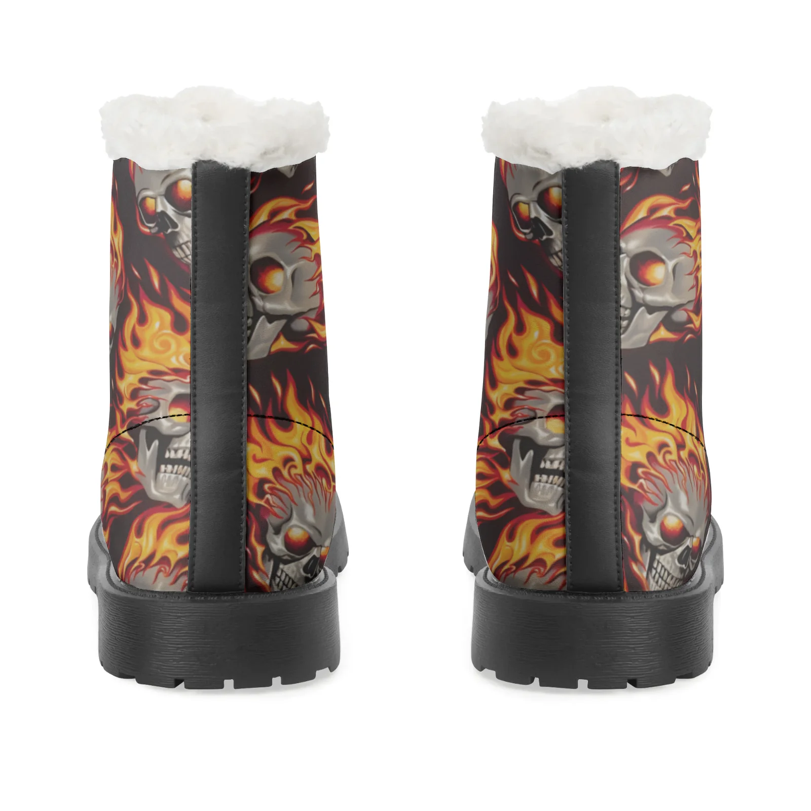 Fire Skull Patterns Snow Boots - Women Shoes Us To Eu のレビューと価格
