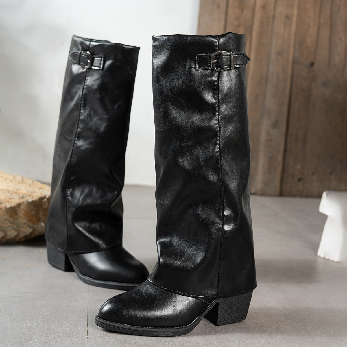 Women's Fashion Folding Knee-h - Wide Fit Heels のレビューと価格
