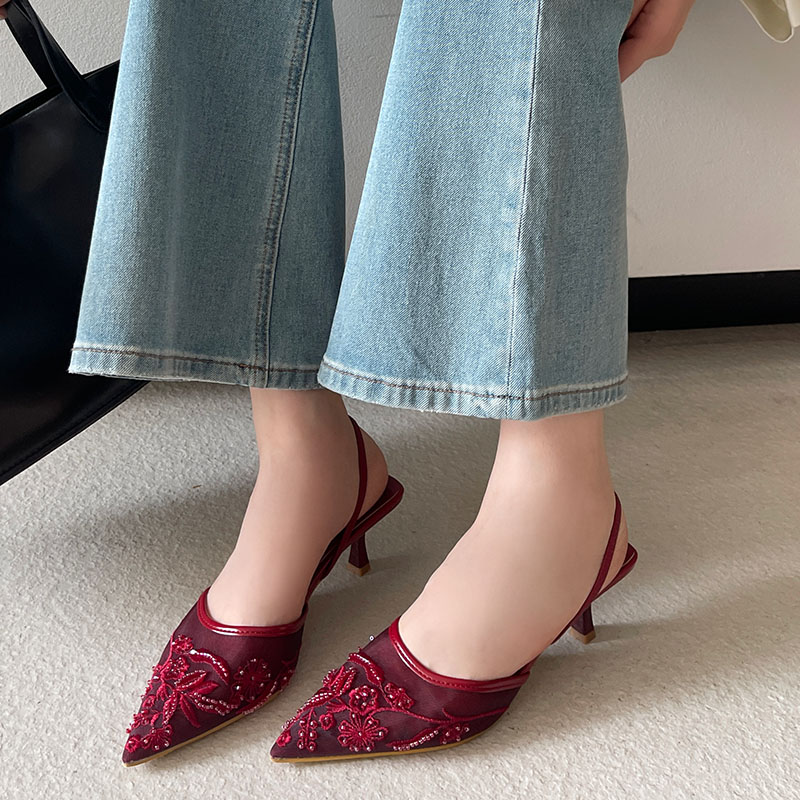 2026 Elegant Slingback Sandals - Women Shoes Brand のレビューと価格