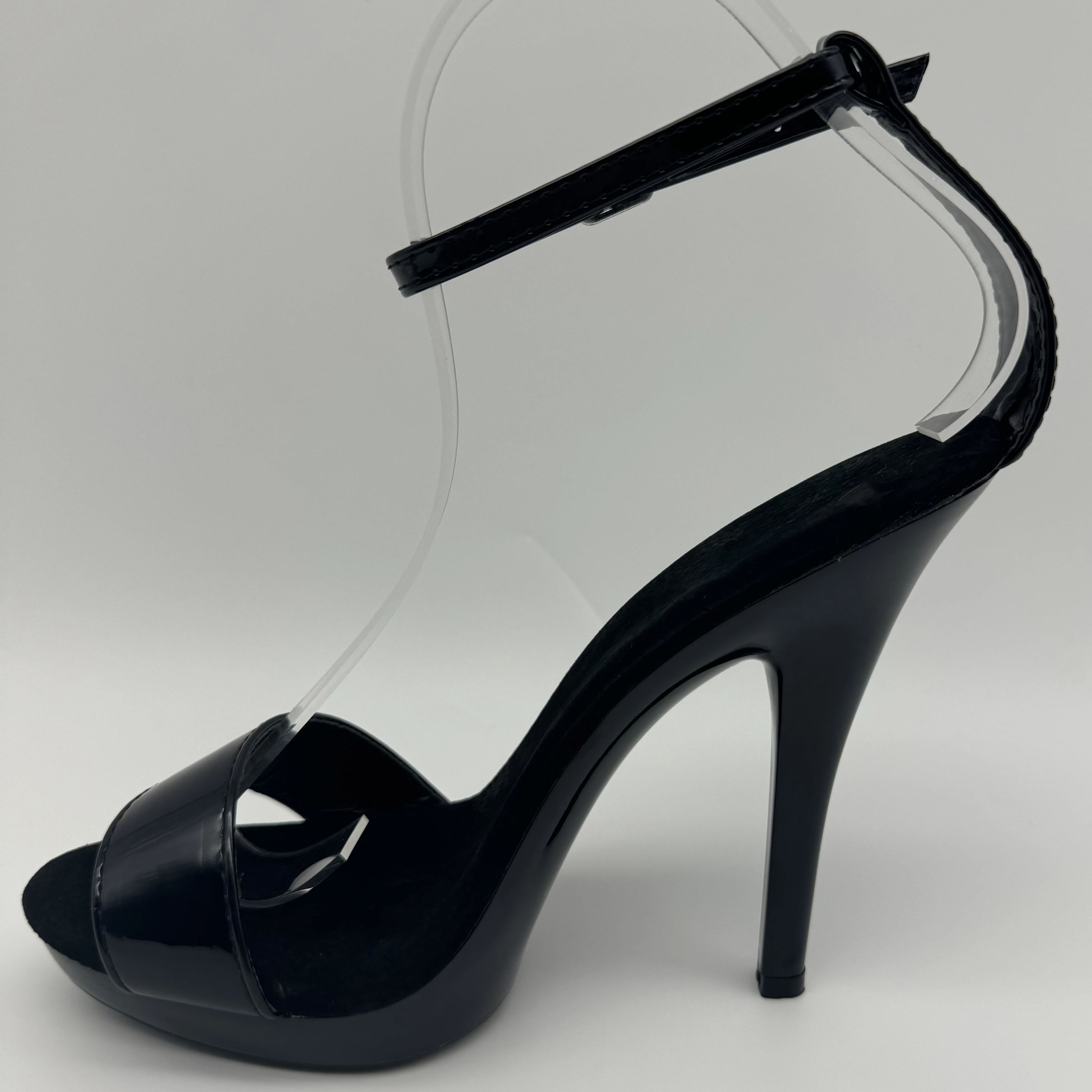 Black Patent Stilettos 13cm -  - Wide Fit Heels のレビューと価格