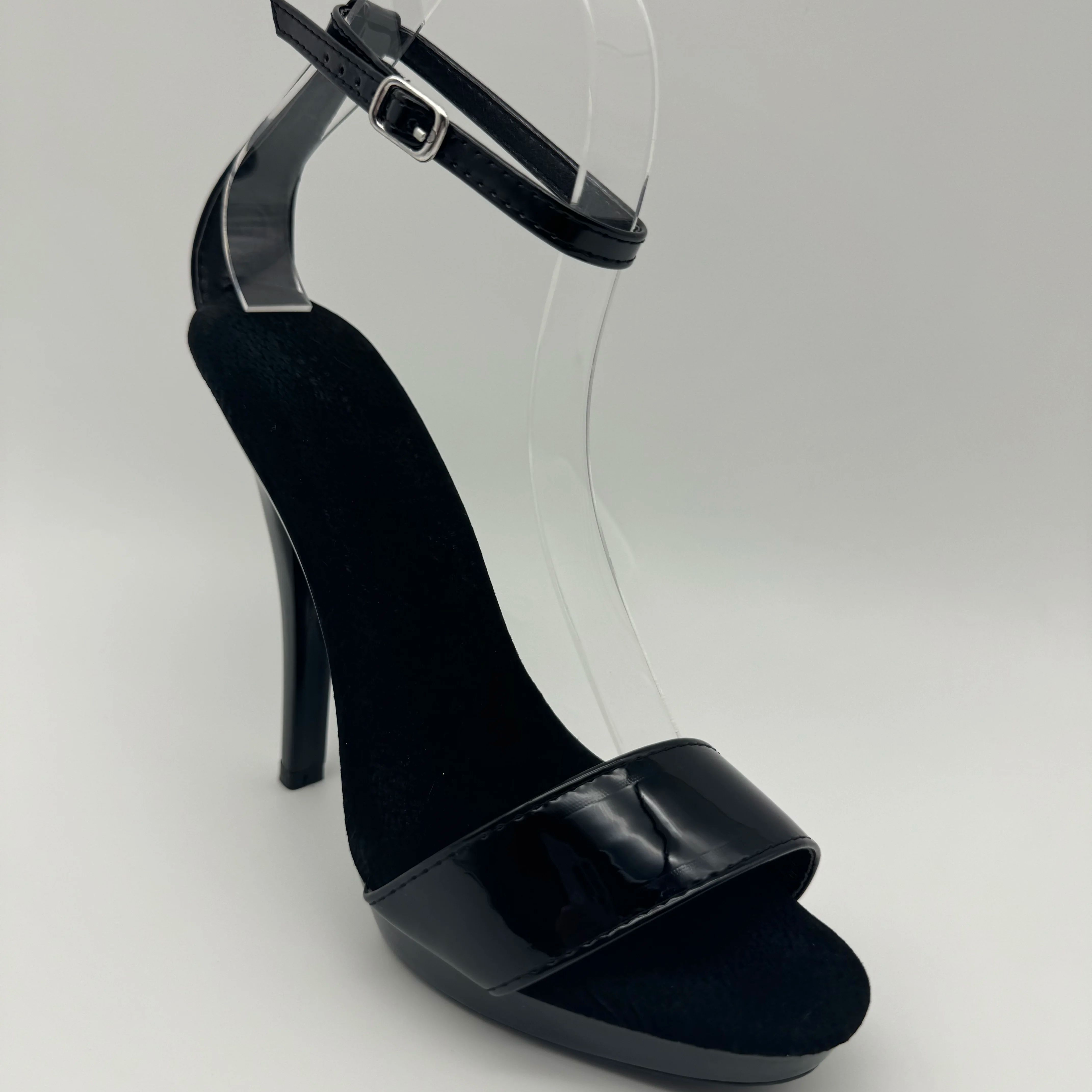 Black Patent Stilettos 13cm -  - Wide Fit Heels のレビューと価格