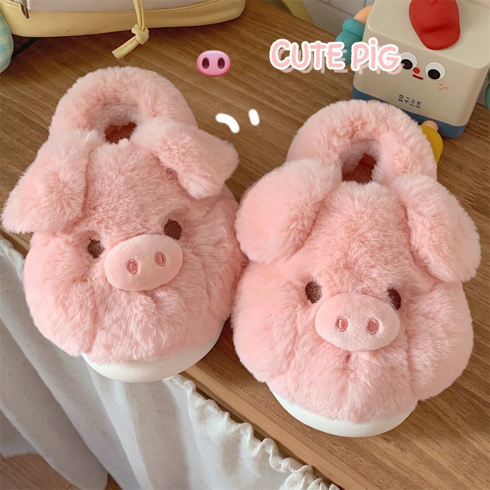 Feerldi Pink fluffy pig slippe - Women'S Shoes For Flat Feet のレビューと価格