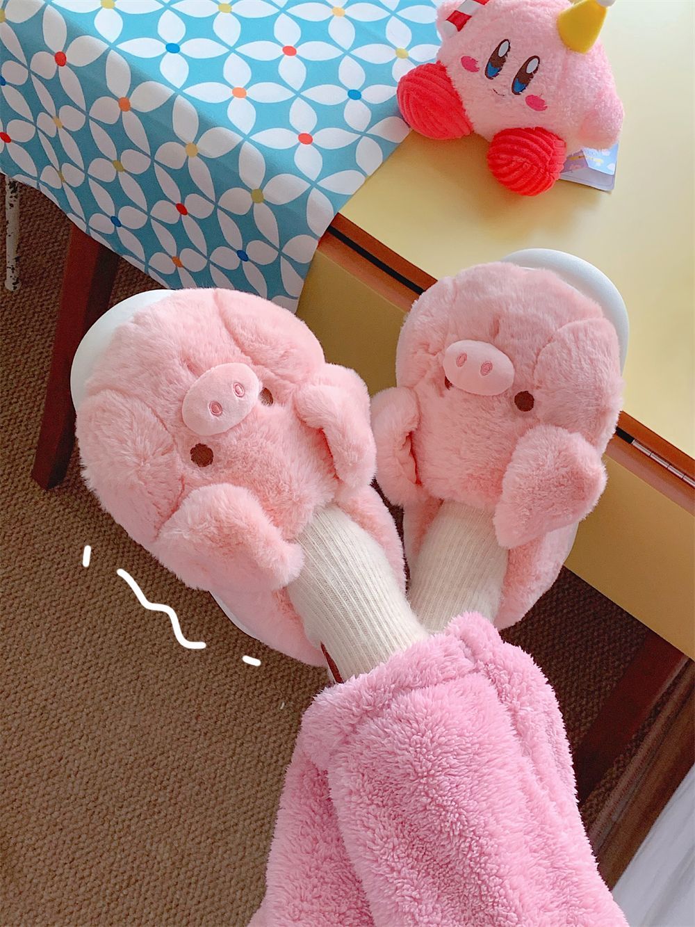 Feerldi Pink fluffy pig slippe - Women'S Shoes For Flat Feet のレビューと価格