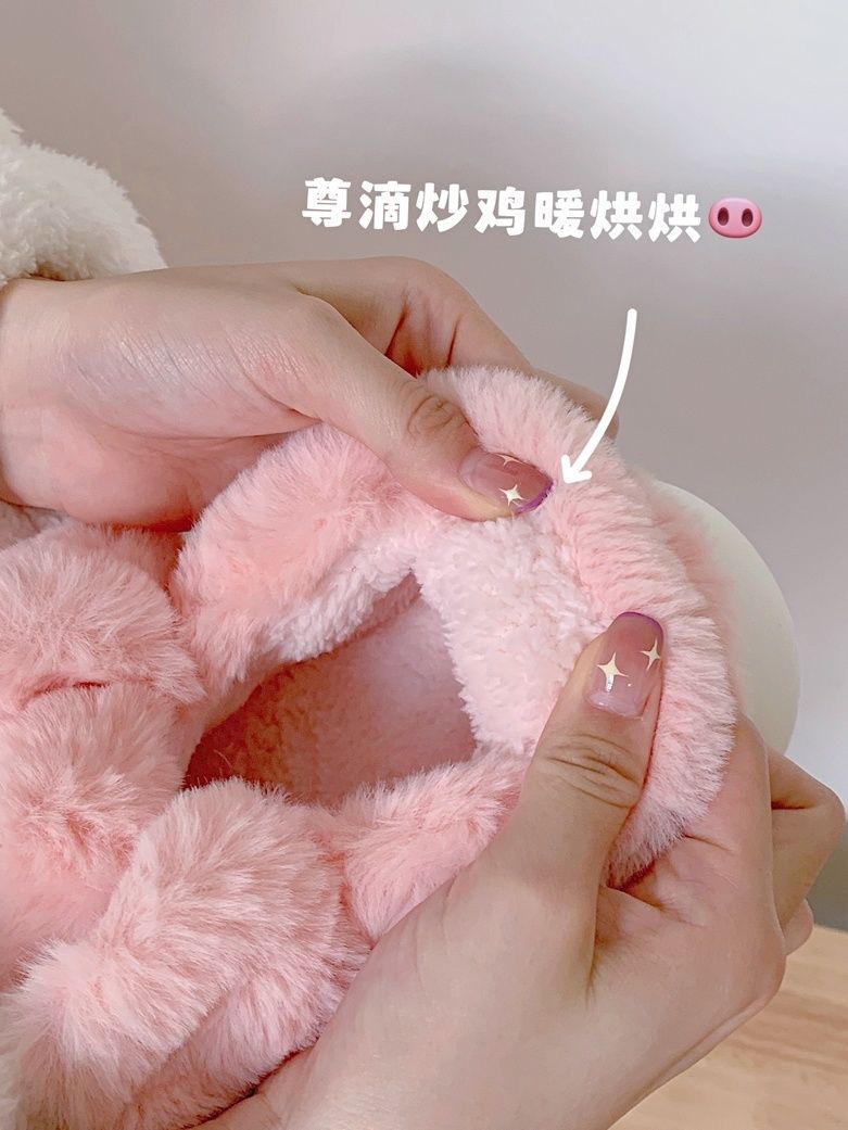 Feerldi Pink fluffy pig slippe - Women'S Shoes For Flat Feet のレビューと価格