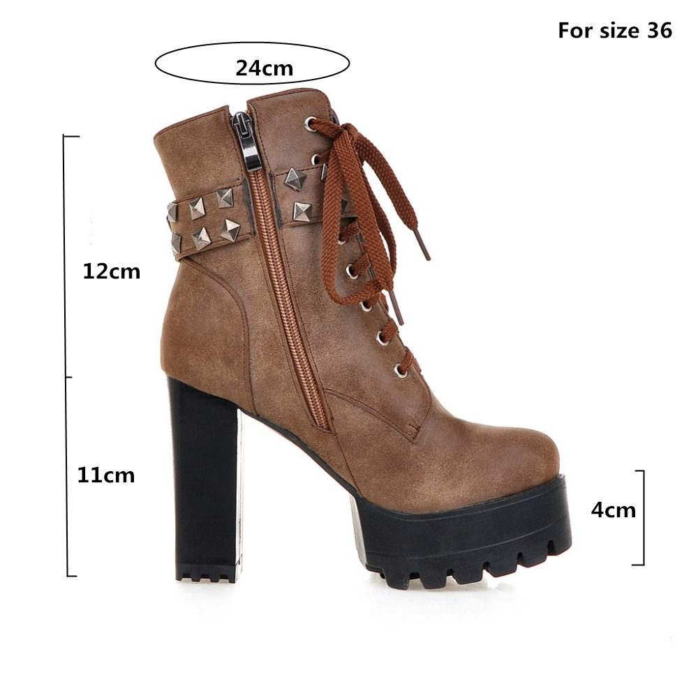Fashion Women Ankle Boots Plat - Women'S Shoes Big Feet のレビューと価格