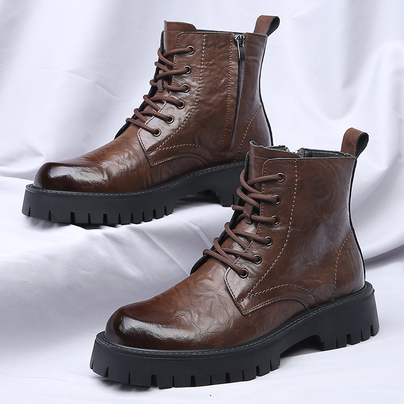 Men Side Zipper High Top Boots - Suede Ankle Boot のレビューと価格