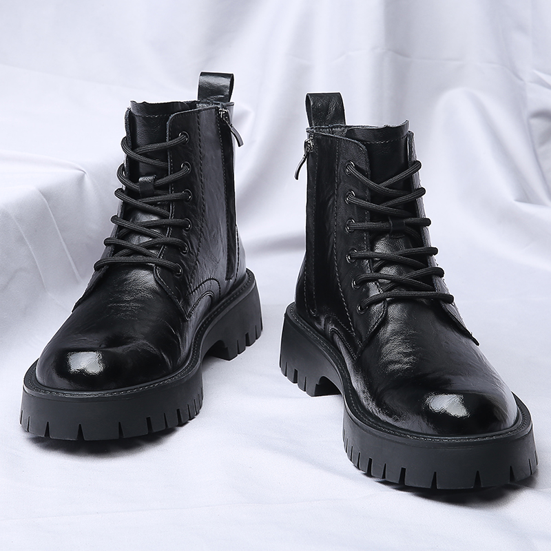 Men Side Zipper High Top Boots - Suede Ankle Boot のレビューと価格