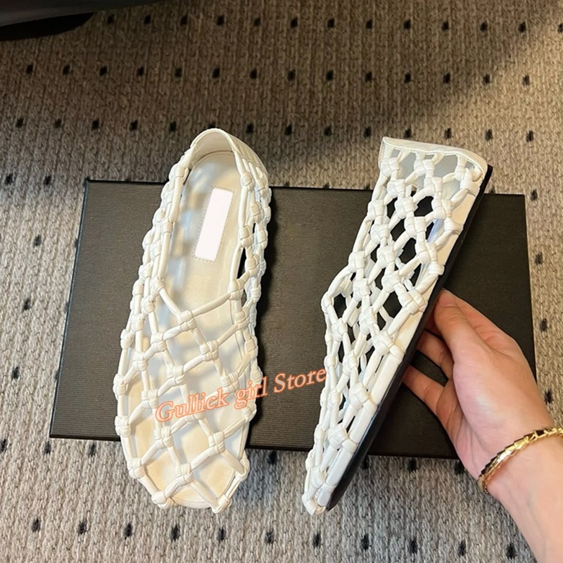 French Woven Mesh Hollow flat  - Women'S Shoes For Flat Feet のレビューと価格