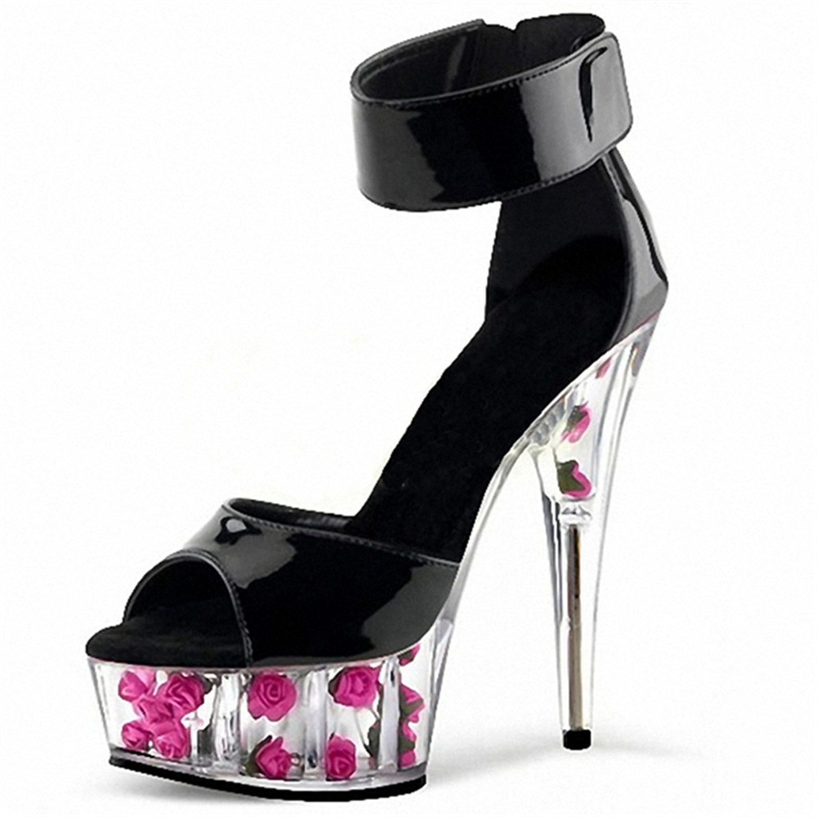 Neo Gothic Heels 15cm - Black  - Wide Fit Heels のレビューと価格