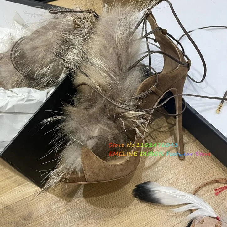 Fur Decor High Heel Ankle Boot - Suede Ankle Boot のレビューと価格