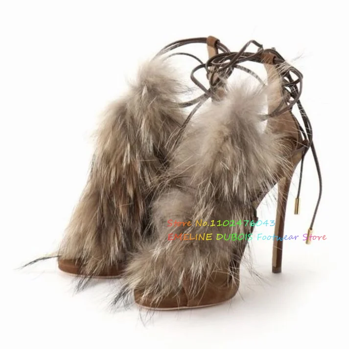 Fur Decor High Heel Ankle Boot - Suede Ankle Boot のレビューと価格