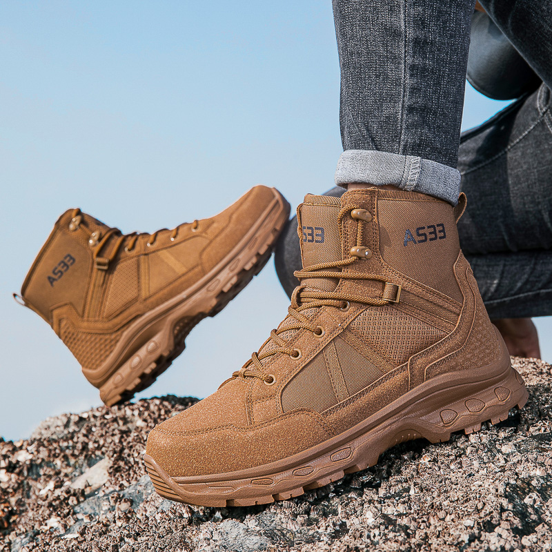 Men's Military Tactical Boots  - Suede Ankle Boot のレビューと価格