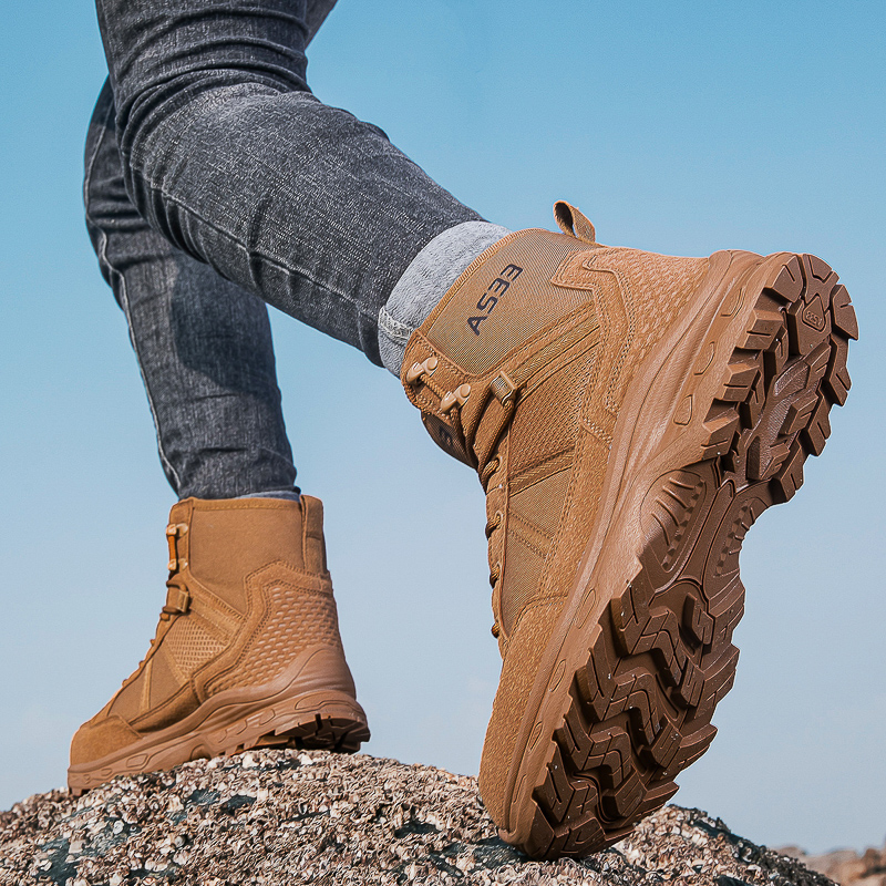 Men's Military Tactical Boots  - Suede Ankle Boot のレビューと価格