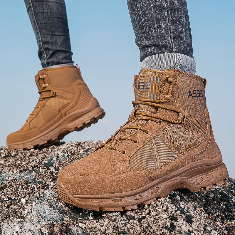 Men's Military Tactical Boots  - Suede Ankle Boot のレビューと価格