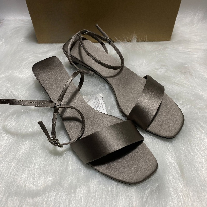 Luxury Satin Ankle Strap Low H - Women Shoes Brand のレビューと価格