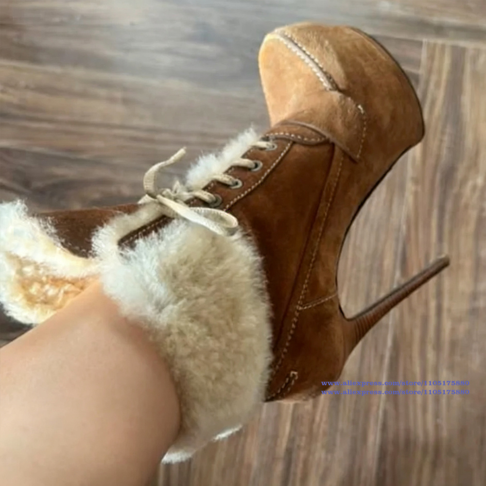 Brown Suede Stiletto Heels Ank - Suede Ankle Boot のレビューと価格