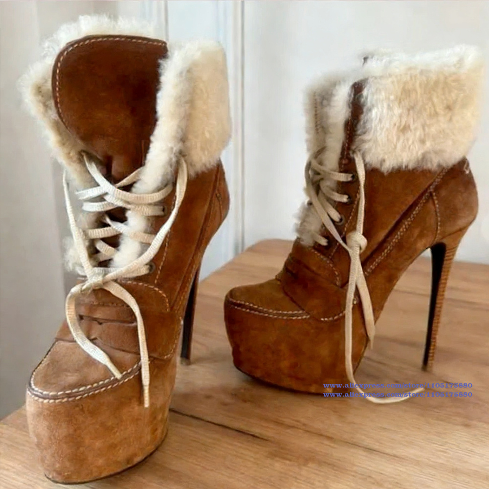 Brown Suede Stiletto Heels Ank - Suede Ankle Boot のレビューと価格