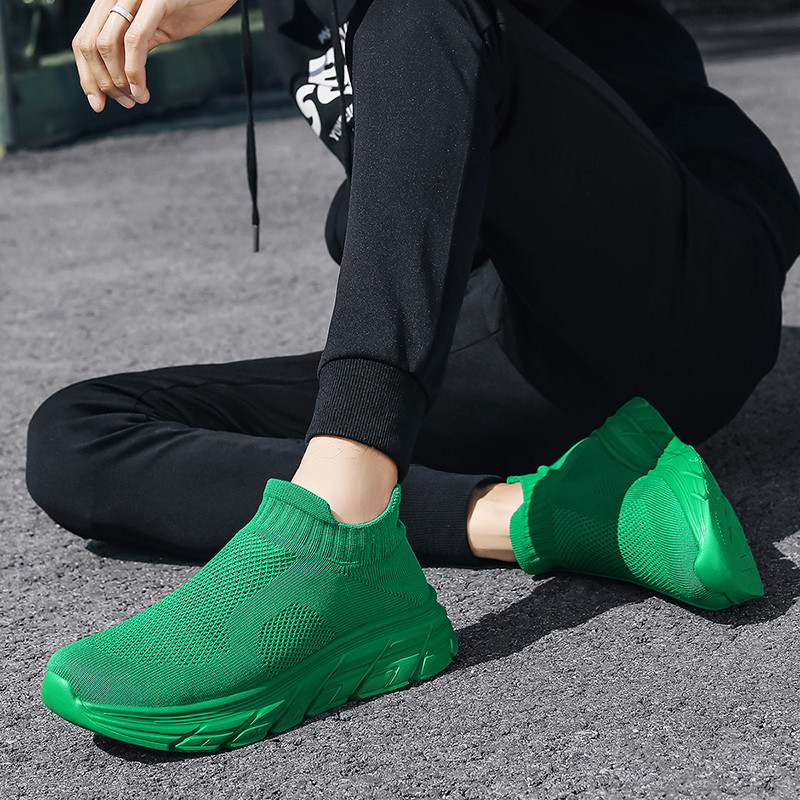 Fashion Green Men Sock Sneaker - Women Shoes Qc のレビューと価格