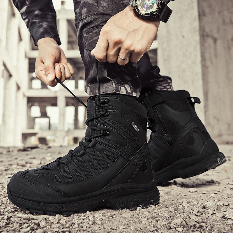 New Men Tactical Boots Militar - Suede Ankle Boot のレビューと価格