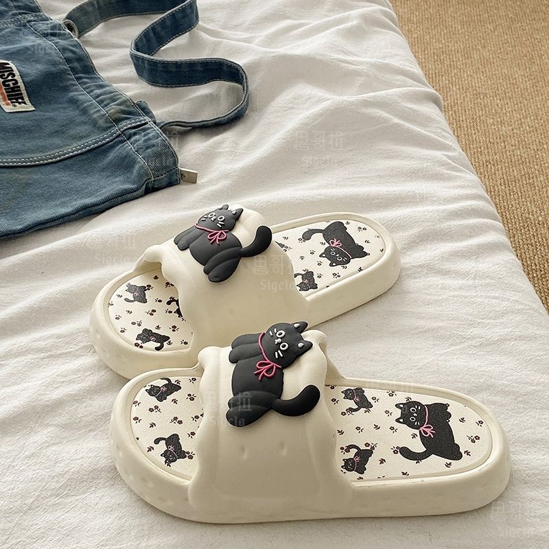 Printting Cute Bear Women Slip - Women Shoes Size To Men のレビューと価格