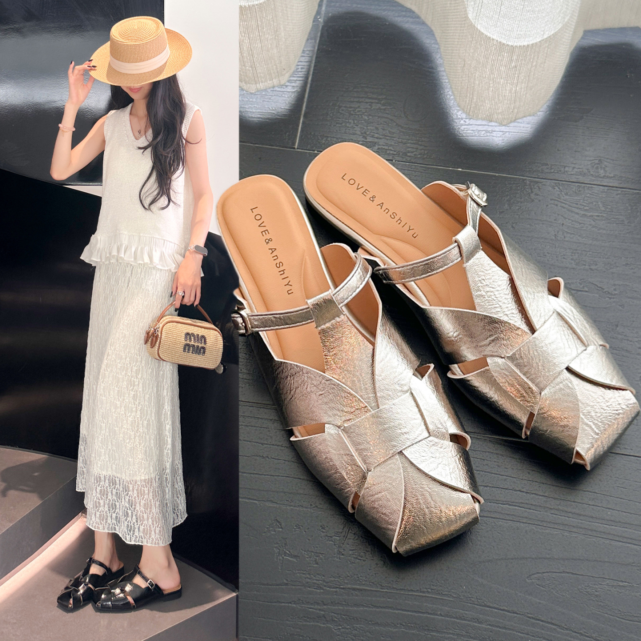 French Style Woven Mules for W - Women Shoes Us To Eu のレビューと価格