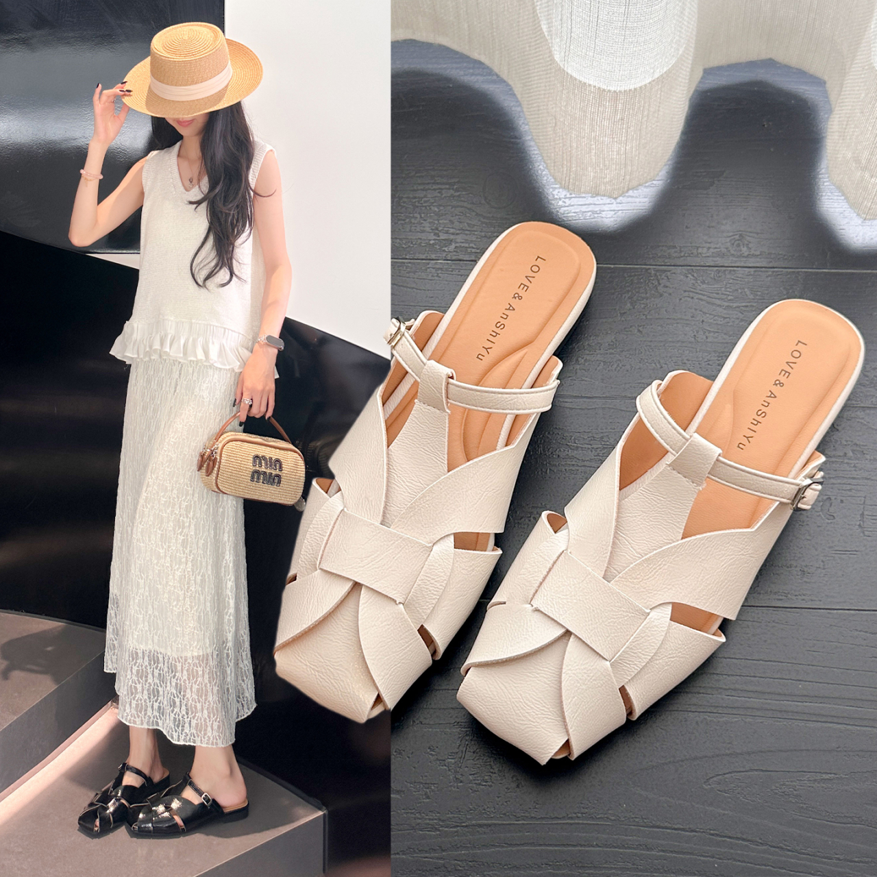 French Style Woven Mules for W - Women Shoes Us To Eu のレビューと価格