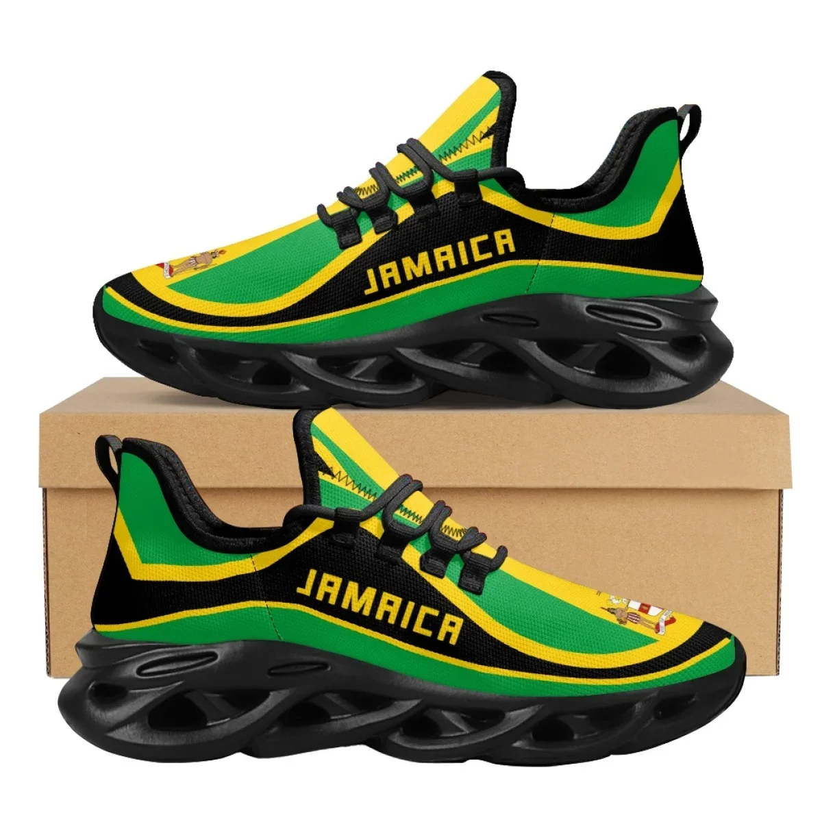 Jamaica Flag Pattern Lightweig - Women Shoes Name のレビューと価格