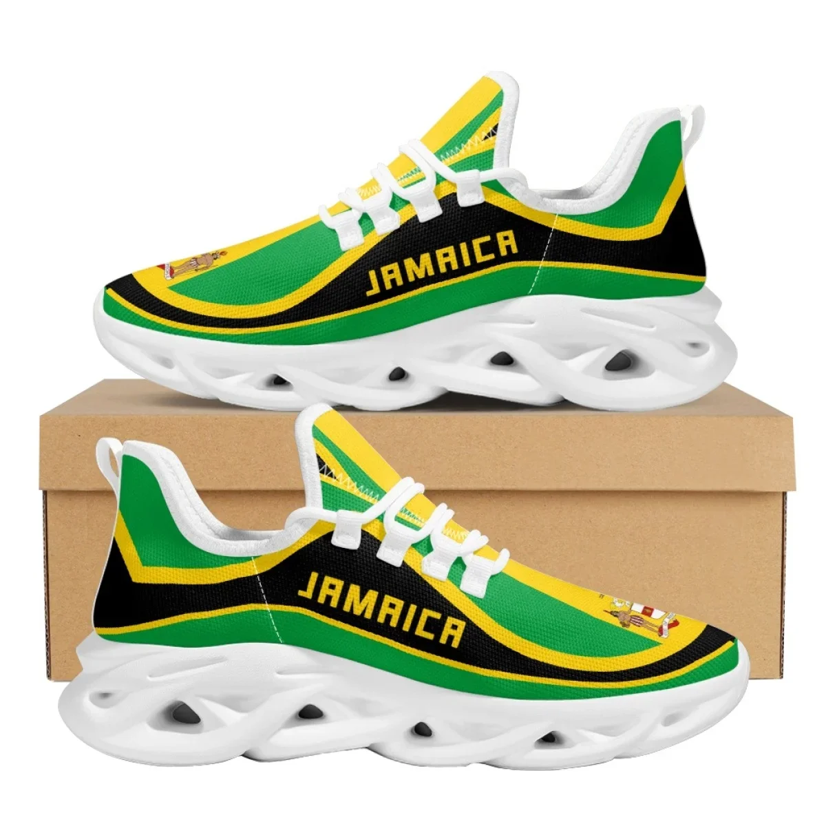 Jamaica Flag Pattern Lightweig - Women Shoes Name のレビューと価格