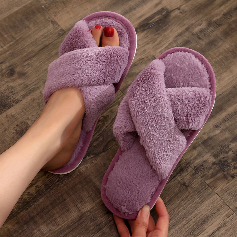 Autumn Winter Fluffy Fur Slipp - Women'S Shoes For Flat Feet のレビューと価格