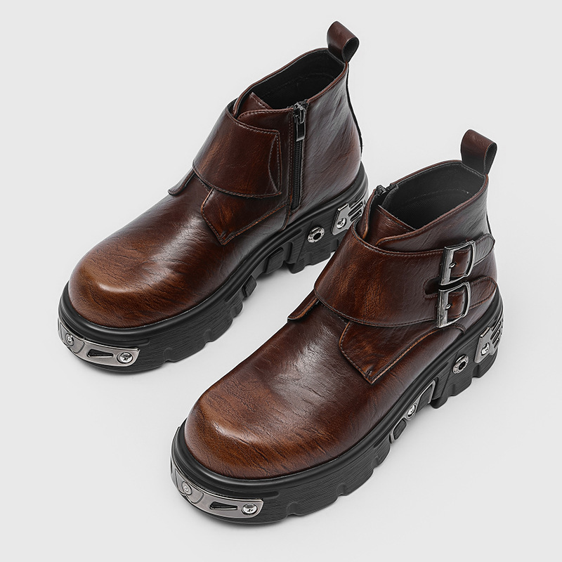 large size men fashion punk go - Suede Ankle Boot のレビューと価格