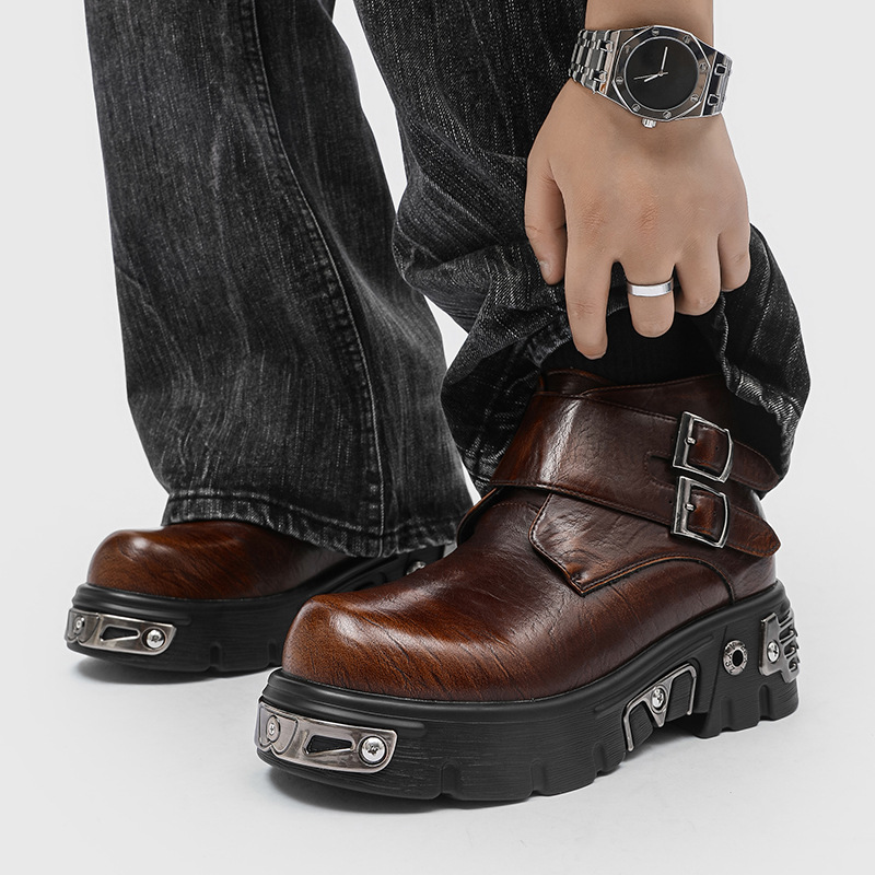 large size men fashion punk go - Suede Ankle Boot のレビューと価格