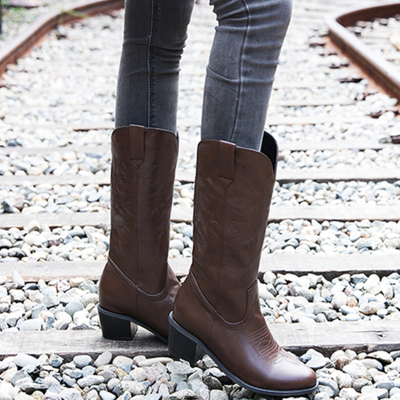 Classic Mid-calf Boots Women F - Women'S Shoes Big Feet のレビューと価格