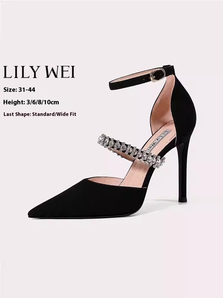 Low-heeled thin high-heeled we - Wide Fit Heels のレビューと価格