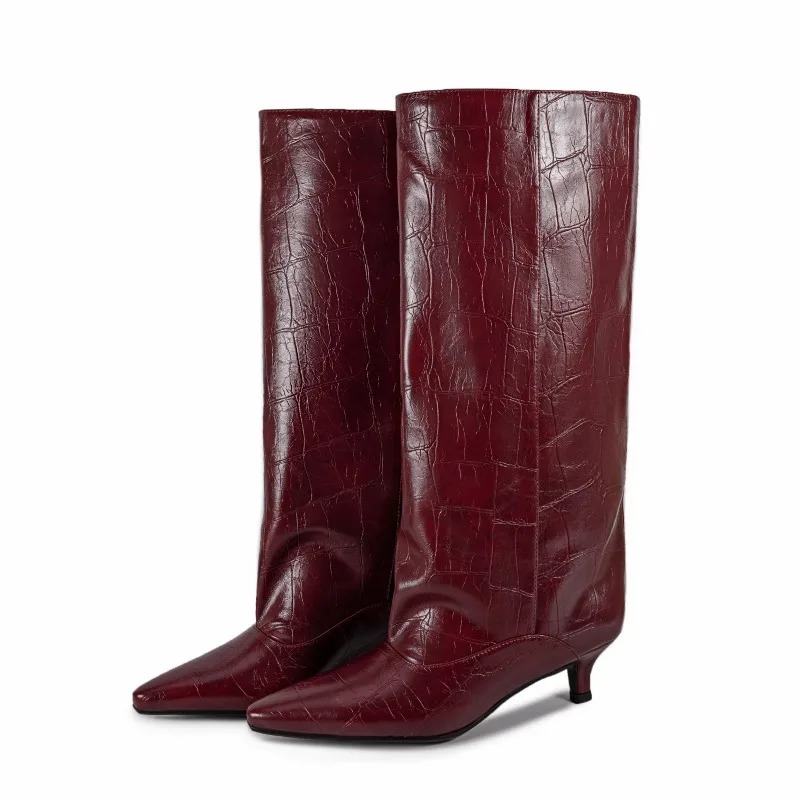 Kitten Heel Wide Calf Boots, C - Wide Fit Heels のレビューと価格
