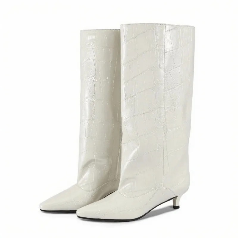 Kitten Heel Wide Calf Boots, C - Wide Fit Heels のレビューと価格