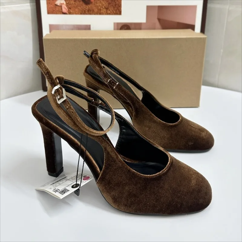 Retro Brown Suede Summer Women - Women Shoes Brand のレビューと価格