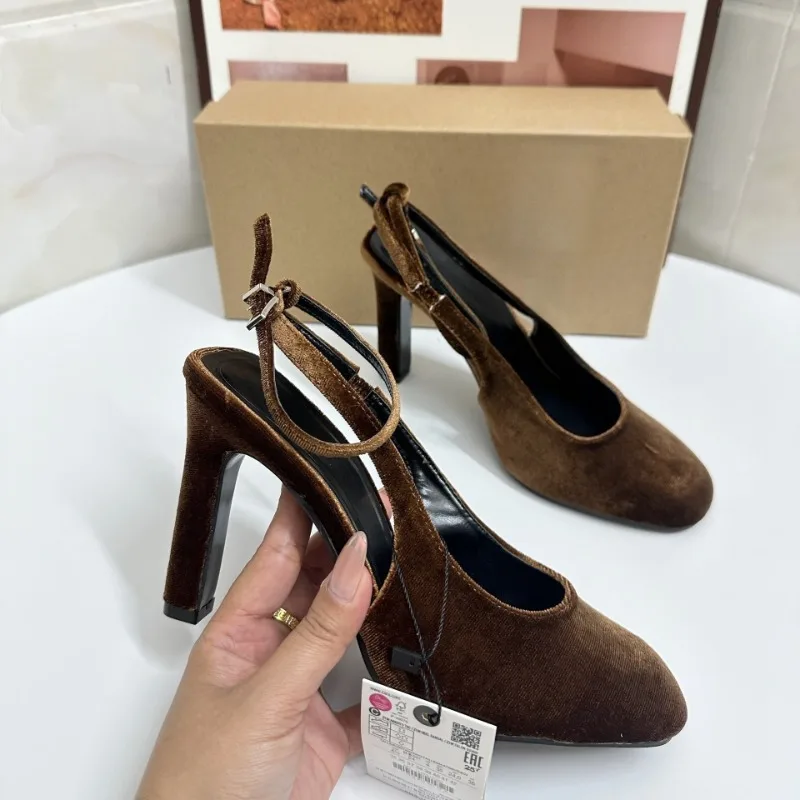 Retro Brown Suede Summer Women - Women Shoes Brand のレビューと価格