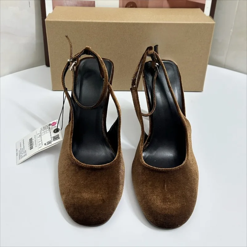Retro Brown Suede Summer Women - Women Shoes Brand のレビューと価格