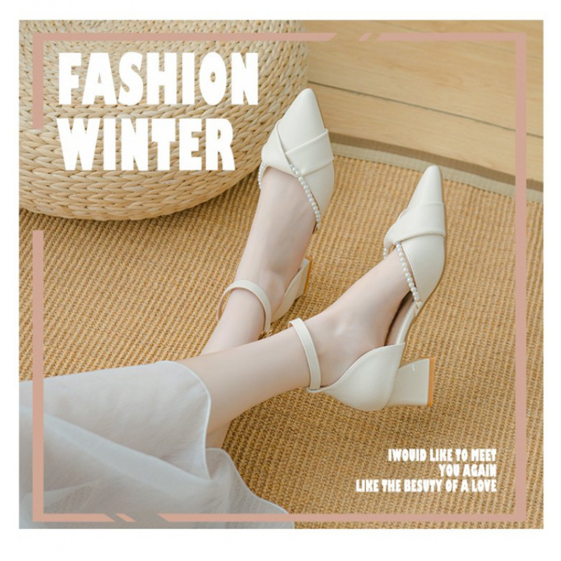 Pearl Ankle Strap High Heels 2 - Wide Fit Heels のレビューと価格