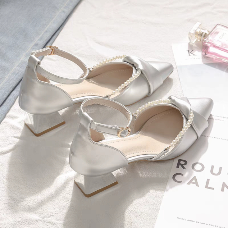 Pearl Ankle Strap High Heels 2 - Wide Fit Heels のレビューと価格