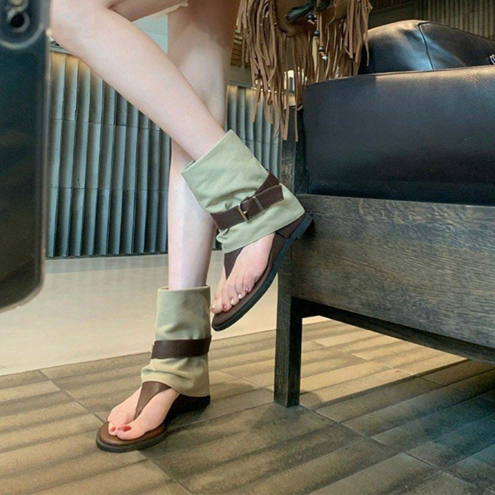 Vintage Color Block Toe Ring S - Suede Ankle Boot のレビューと価格