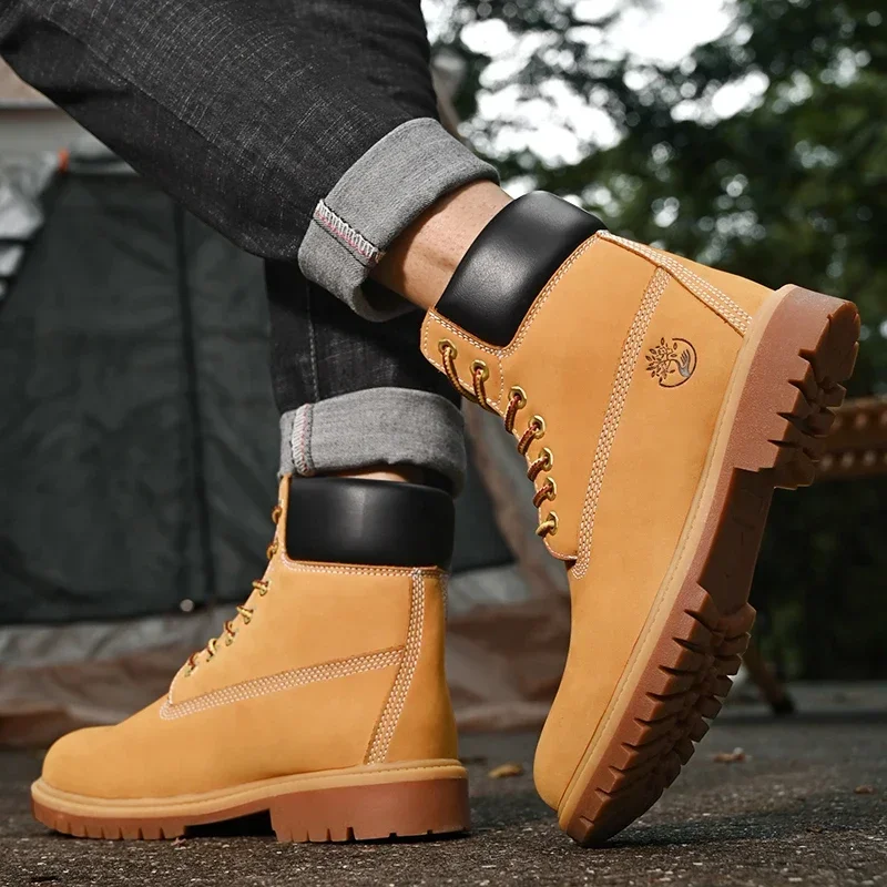 Boots Men High Top Boots High  - Suede Ankle Boot のレビューと価格