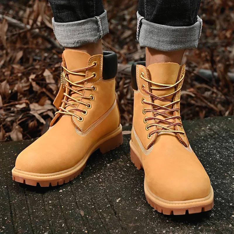 Boots Men High Top Boots High  - Suede Ankle Boot のレビューと価格