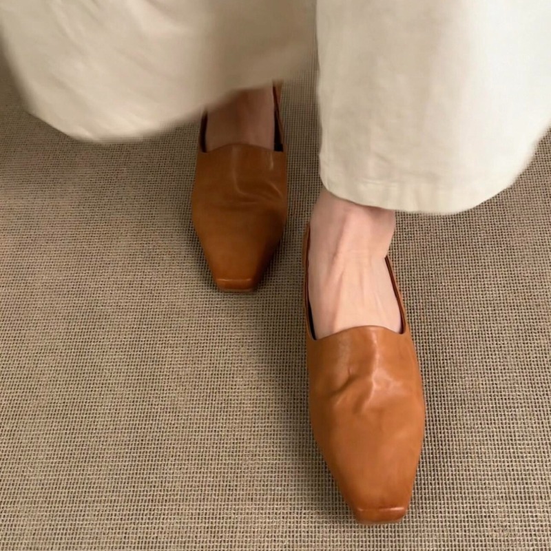 Retro Flat Loafers Women's Sli - Women'S Shoes For Flat Feet のレビューと価格