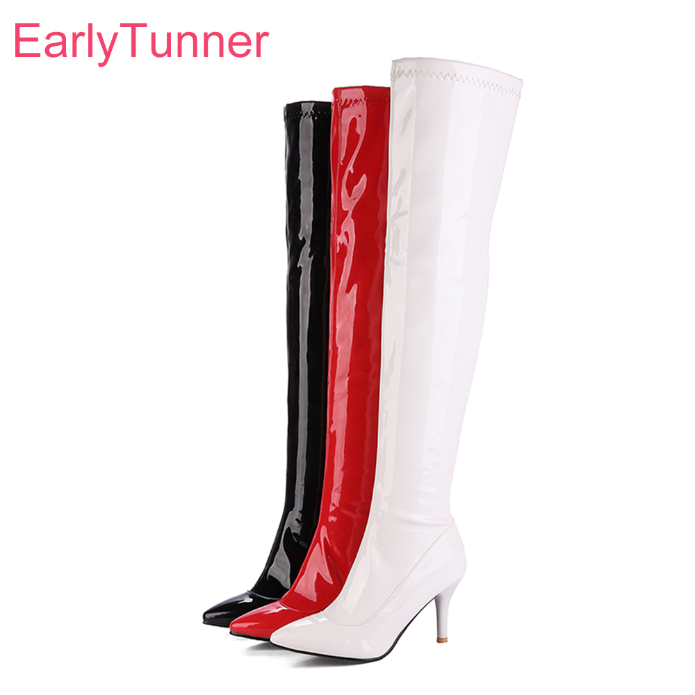 Hot Brand New Winter Glossy Bl - Women'S Shoes Big Feet のレビューと価格